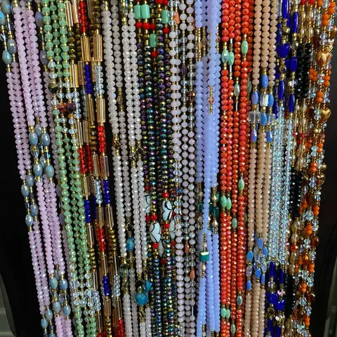 Crystal Waist Beads – Luxury Female Body Jewelry – Handcrafted Quality – Custom Fit Options Available (45”) – Add to Cart, Buy Now – Price Per 1 Waist Bead