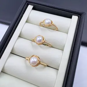 KK  Freshwater Pearl Ring 9-10mm SKU: JZ-046