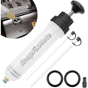 SnapFixMate 200 CC Fluid Extractor, Oil Extractor Pump, Oil Suction Pump Syringe with Two 9.2" Extension Tubes, Vacuum Siphon Pump, Automotive Oil Change Tools for Gasoline,TikTokShopBlackFriday