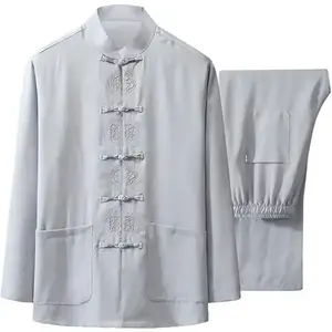 Tai Chi Uniform Shirt - Qi Gong Martial Arts Wing Chun Shaolin Kung Fu Shirt Training Cloths Apparel Clothing