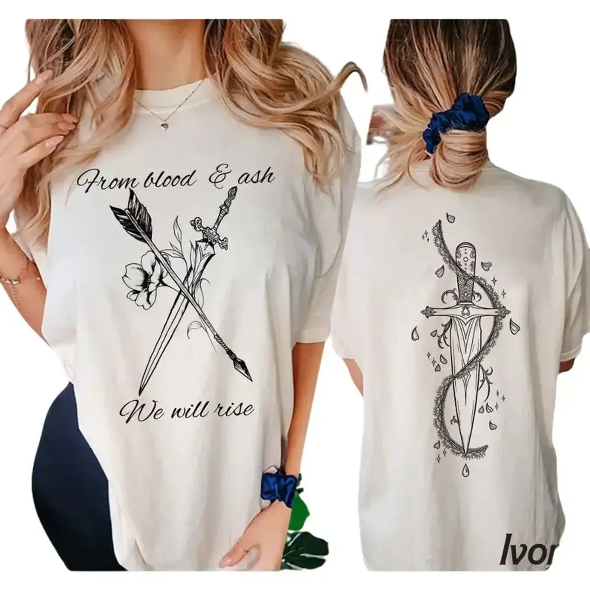 Fbaa Shirt, From Blood And Ash Sweatshirt, Flesh And Fire Shirt, Bookish Romantasy TShirt, Booktok Merch, Fantasy Reader Tee For Fans, Unisex Sweater Pullover Tee