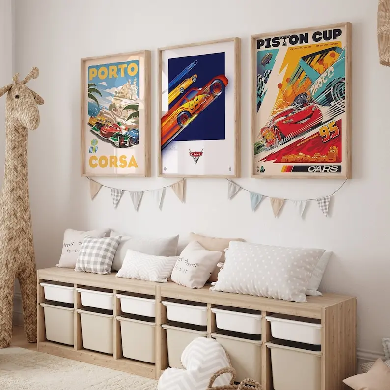 Set of 3 Movie Poster - Cars Movie Posters