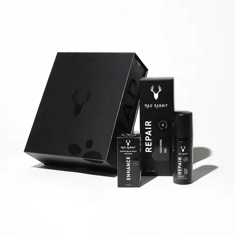 Mad Rabbit Tattoo Aftercare Kit for New Tattoos | Tattoo Cleanser Wash, Soothing Gel, Tattoo Balm Stick | Heal, Moisturize, Protect Ink