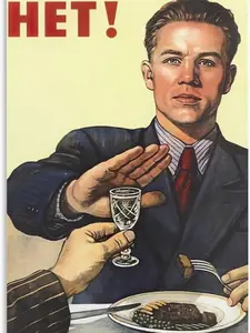 Soviet Anti Alcohol Propaganda Poster Wall Art Posters For Room Aesthetic And Decor Poster For Living Room Bedroom Office Decor