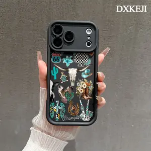Western Cowboy Dreamscape Pattern Phone Case,TPU Soft Silicone,Fully Protected and Shockproof For iPhone 17 16 15 Pro Max 14 13 12 11 Plus Air Stylish Trendy