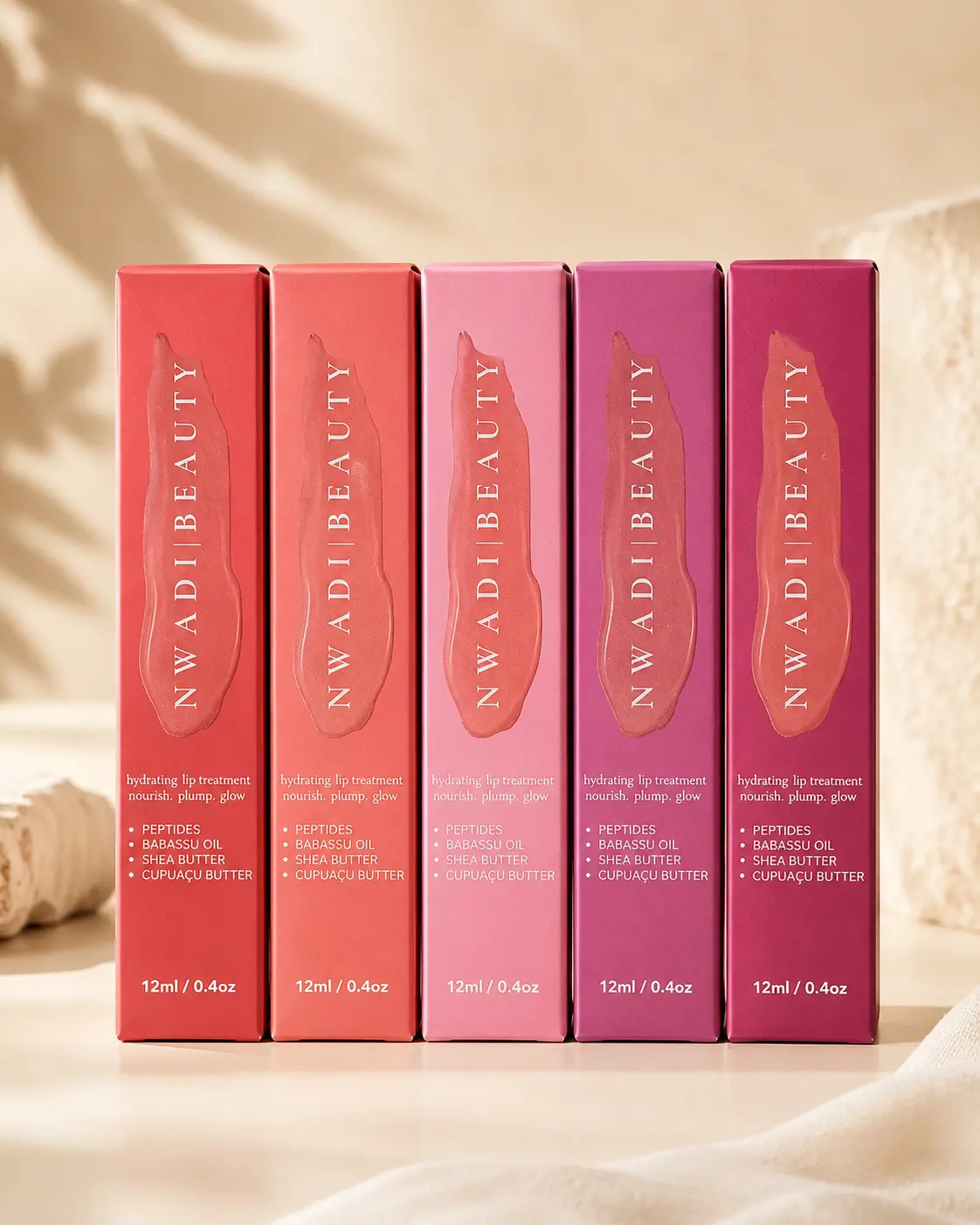 Hydrating Peptide Lip Treatment | Glass Shine Tinted Gloss | Nwadi Beauty