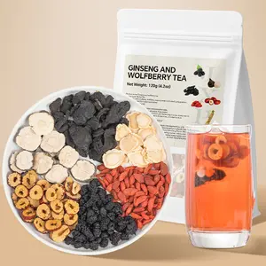 Kidney tea formula Ginseng Five Treasure Tea 120g Health Tea with Wolfberry & Mulberry Herbal Substitute for Men's Wellness Combination Scented Tea  Five Treasure Tea RedDate Wolfberry Tea Men's Tea Health Tea Mulberry Herbal Formula Health Tea