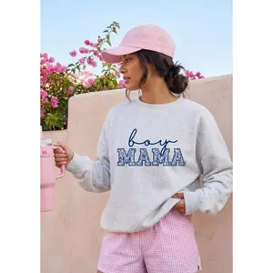 Boy Mama Script Crewneck | Cozy Mom Sweatshirt | Graphic Sweatshirt