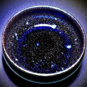 Master Xie Shimei · Kiln-transformed Onyx Black Incense Burner (Jianyao Jianzhan)