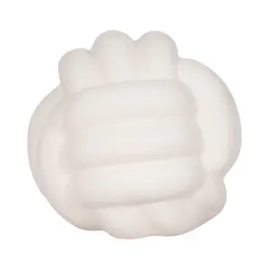 212 MAIN 7 in. White Rough-Texture Knot Orb, Hangable Home Decor Ornament, Interior Decoration Accessories for Living Spaces