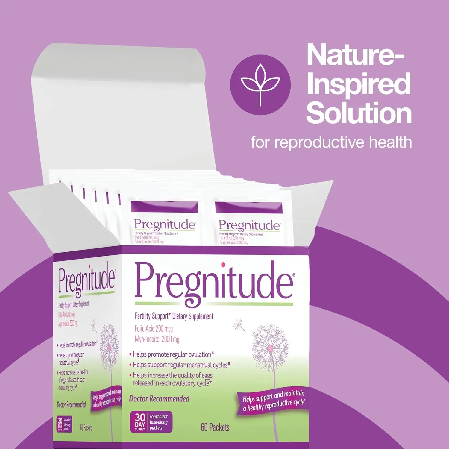 Fertility Support for Women – Promotes Ovulation & Cycle Balance – Daily Reproductive Health Boost – Pregnitude
