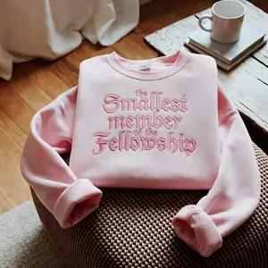 EMBROIDERED Smallest Member of the Fellowship Sweatshirt, LOTR Tshirt, Hobbit Fan Shirt, Lord of the Rings Shirt, Tolkien Fan Merch