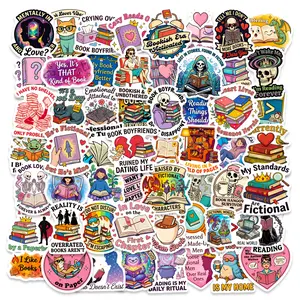 56 Pink Book Lover's Fun Text Stickers, Suitable for Scrapbooks, Diaries, Laptops, Water Bottles, Cars, Universal Car Sticker, and Other Faith-based Designs—gifts with Positive Messages.