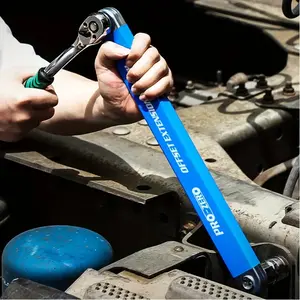 2-In-1 Multi-Function Ratchet Offset Extension Wrench, 1/2", 1/4" & 3/8" Square Head, 180° Swivel, High Torque, Non-Slip Handle