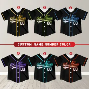 Personalized Team Name And Number Baseball Jersey, Custom Youth Kid Baseball Jersey, Baseball Jersey Uniform For Baseball Fans Lovers