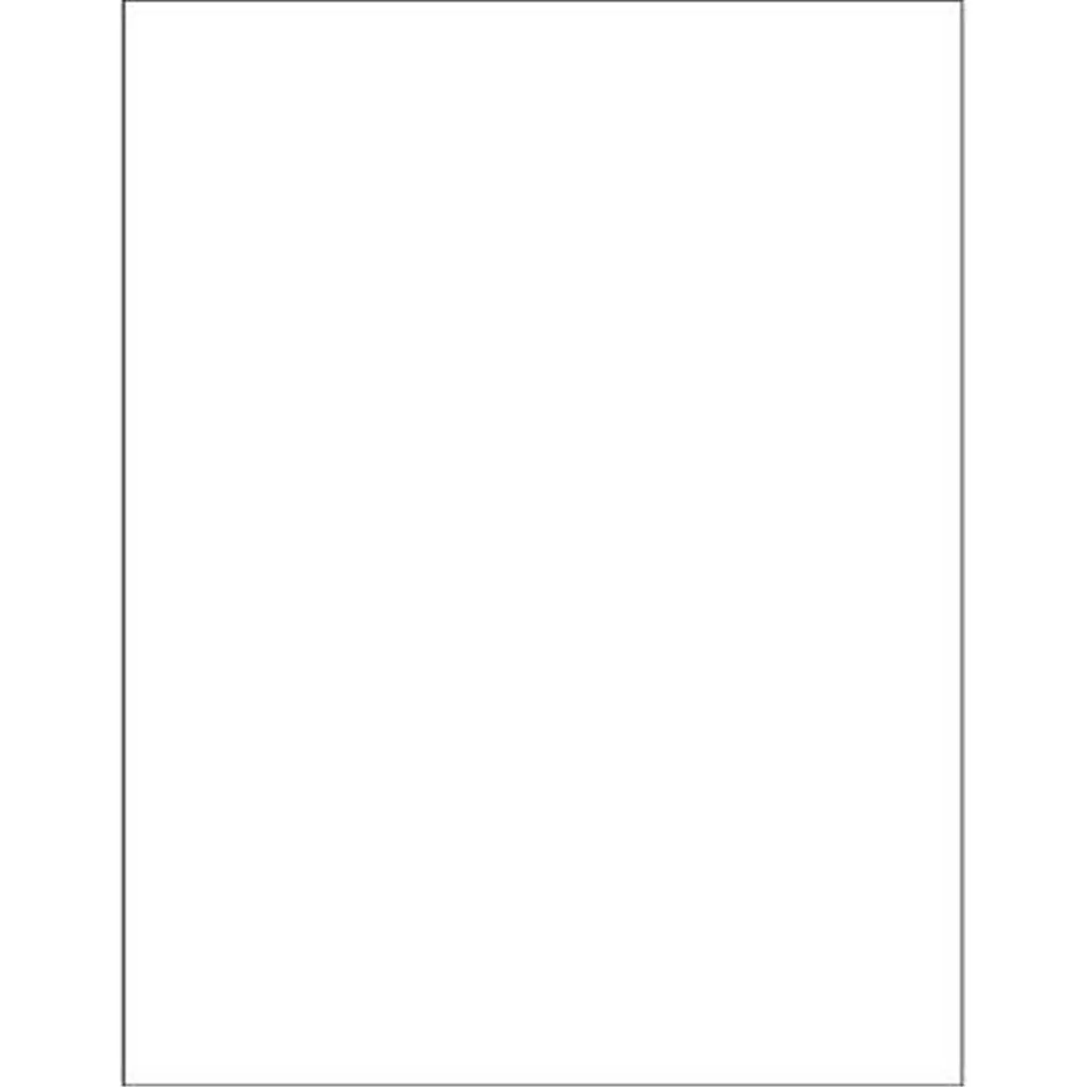 212 MAIN Glossy White Rectangle Laser Self Adhesive Sticky Labels - 8.5x11 in., High Quality, Photo-Finish, Heat-Resistant, Laser Printer Compatible, Pack of 100, Self Adhesive Labels