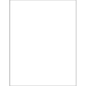 Box Partners  8.5 x 11 in. Glossy White Rectangle Laser Labels - Pack of 100