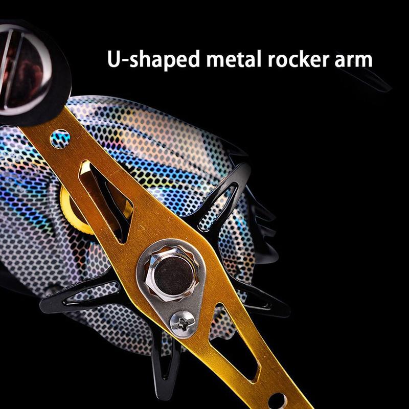 18+1 Bearing Metal Spool Magnetic Brake Fishing Reel, 7.2:1 High Speed Gear Ratio, CNC Aluminum Shallow/Deep Spool Adjustable, Anti-Tangle Left/Right Hand Retrieve, Large Line Capacity High Precision Brake System, Freshwater Saltwater Fishing Gear