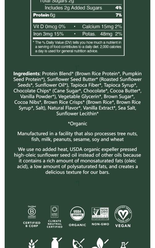 ALOHA Chocolate Chip Cookie Dough Mini Protein Bars | 20 Mini Bars | 6g Plant Protein, 2g Sugar Each | Certified USDA Organic, Vegan, Gluten-Free | Chocolate Chips + Healthy Snack