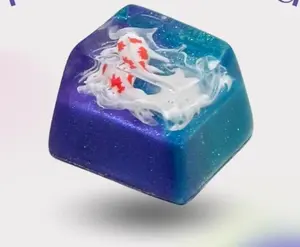 Galaxy Koi Fish Keycap – Artisan Handmade Keycap for Mechanical Keyboard