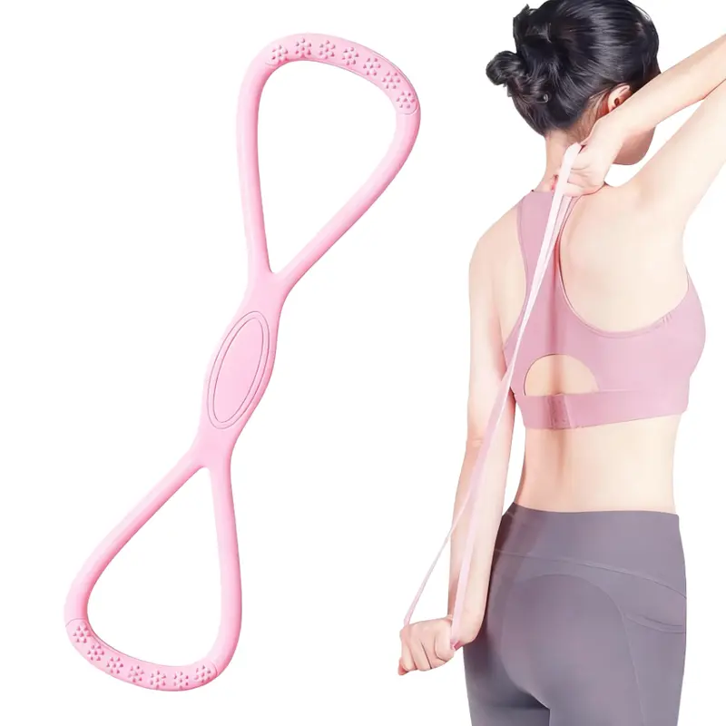 Women's Figure 8 Resistance Bands, TPE Material with Adjustable Strap, for Home Gym Arm Training, Portable Durable Elastic No Equipment Workout Gear Portable Exercise Bands Functional Workout Equipment