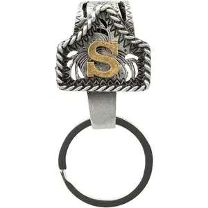 2026 NEW Vintage Western Cowboy Letter Keychain,  A-Z Initial Key Chain Clip,Personality key holder for Pocket Bag