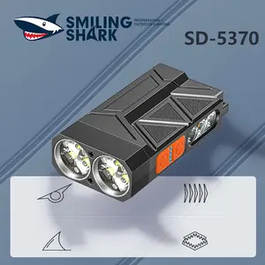 SmilingShark SD-5370 High Power LED Flashlight - Super Bright, USB Rechargeable, Water Resistant, Aluminum Alloy & ABS Build, EDC Emergency Light for Camping, Hiking, High Power Flashlights, Super Bright Flashlight
