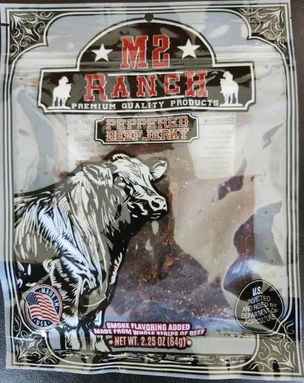 M2 Ranch Beef Jerky - Peppered flavor