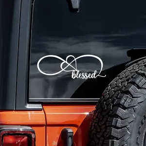 Decal Vinyl Sticker Auto Car Truck Blessed Infinity Love 8X2”