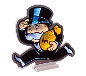 Melrose International Monopoly Man w/Cash Bag Ekkolight 16"H