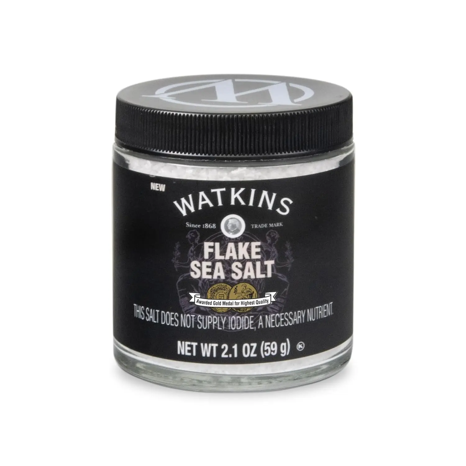 Watkins Specialty Salt, Flake Sea Salt Flavor, 2.1 oz jar, On Everything Hand Crafted  Seasoning Mix Premium All-Purpose Seasoning Blend