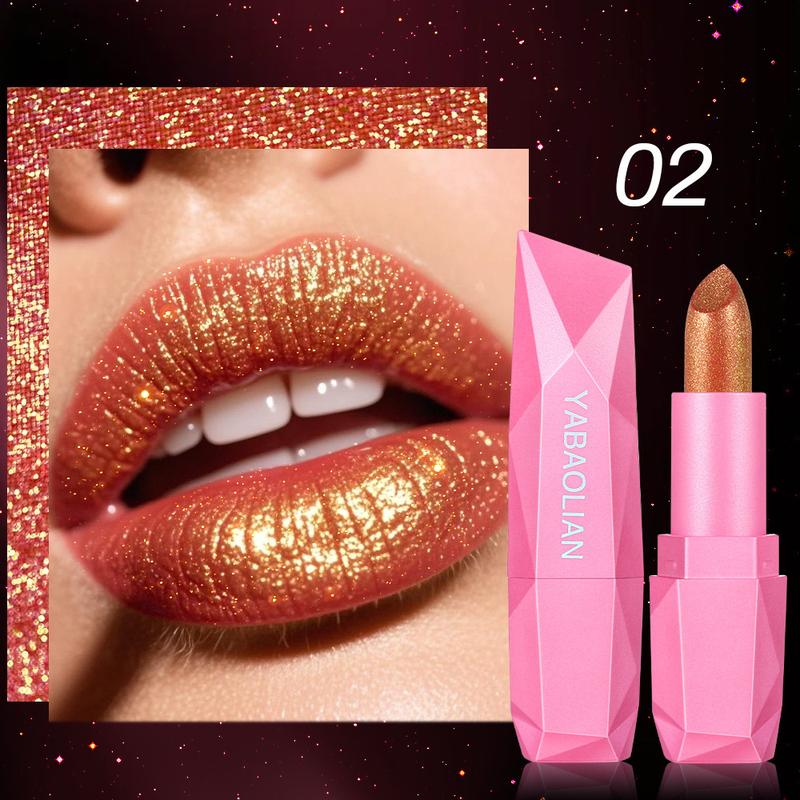 6pcs Chameleon Shiny Lipstick Highly Pigmented Metallic Lipstick with Gradient Color Long Lasting Makeup for All Day Perfect for Music Festivals Best Gifts to Girls
