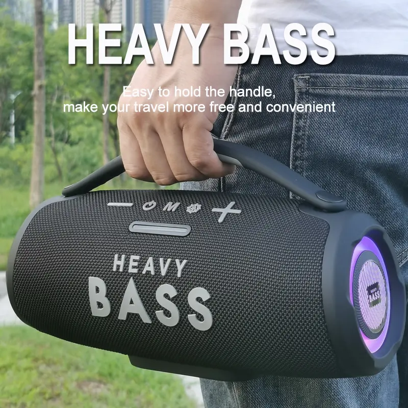 Heavy Bass 30w Wireless Speaker, Bass Boost Speaker, Portable Subwoofer Surround Sound, USB Charging, Type-C Interface, TF Card Support, 3000mah Battery, LED Display Eq Effect, Outdoor Wireless Speakers, Stereo Speaker, Rechargeable Speaker System