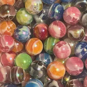 {B170} Beads for DIY Projects: 15mm Round, Mixed Color, 30Qty PRINT, 50Qty SOLID Silicone Beads - B170