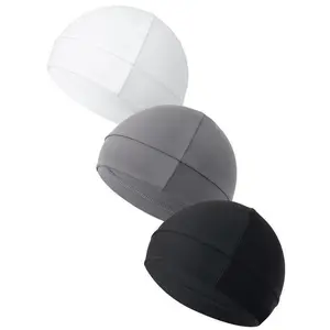 Unisex Plain Color Multifunctional Skull Caps, 2025 Summer Sportive Beanie Fitted Hat for Men & Women, Stretchy Helmet Liner Hat, Biking Accessory for Back To School, Birthday Outfit