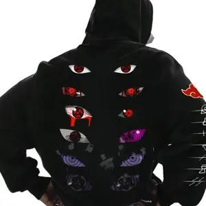 Naruto Anime Akatsuki Eyes Hoodie, Anime Fan Hoodie, Menswear, Unisex, Comfort T-shirt, Sweatshirt, Graphic Tee