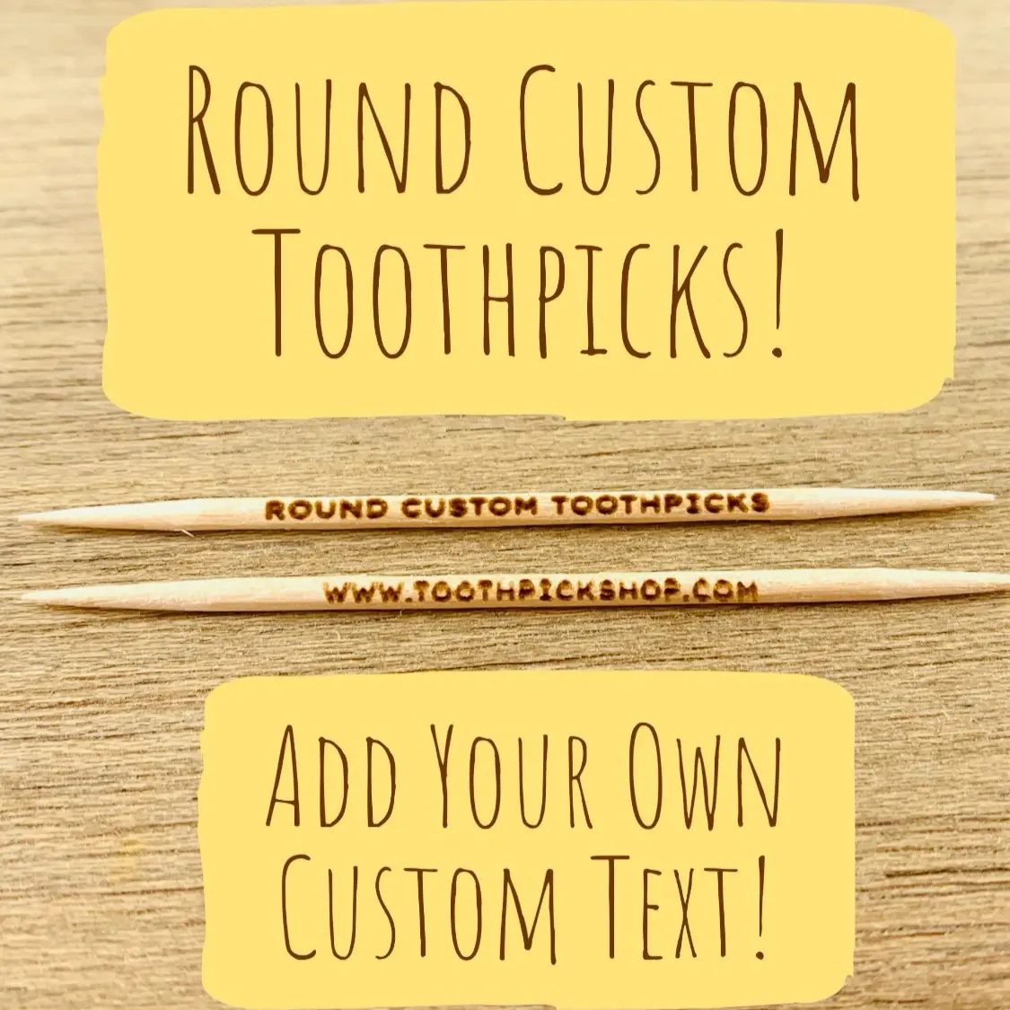 CustomToothpicks Round Toothpicks with Custom Engraving - Personalized Birthday Gifts for Special Occasions Set