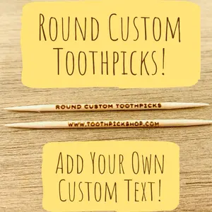 CustomToothpicks Round Toothpicks with Custom Engraving - Personalized Birthday Gifts for Special Occasions Set