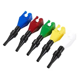 5Pcs Car Flexible Wide Mouth Funnel with Built-in Filter Retractable Automatic Fuel Funnel Clip