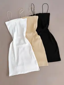 Elegant and special sexy simple Minimalist women's slim dress three-piece set