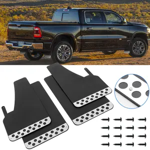 DREAMIZER 4PCS Universal Black Red EVA Soft Rubber Mud Flaps Mudguards for Pickup SUV with Hardware Front and Rear Car Accessories Automotive Protector Flexible And Bendable Fender Flares