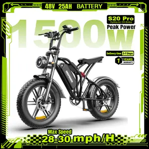 【2026 DEEPOWER】 Electric Bike for Adults ,1500W peak power | FullSuspension Top Speed 28 MPH Range 60-120 Miles | 48V 25Ah Removable Battery LED Headlights 20-InchAll-Terrain Fat Tires lUL2849Certified ebike