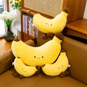Cute Banana Shaped Plush Toy，Cartoon Banana Design Pillow，Living Room & Bedroom Decoration For Kids Gift，Soft Plush Toy For Birthday & Anniversary