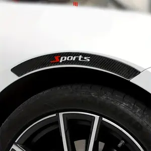 4pcs New Car Wheel Eyebrow Anti-collision Strip Modified Carbon Fiber Front And Rear Wheel Eyebrow Stickers To Cover Scratches Decorative Stickers Sticker For Cars Wheel Decal