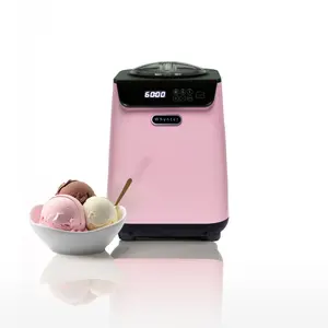 Whynter ICM-128BPS 1.28 qt. Automatic Ice Cream Maker Compressor Upright w/ Stainless Steel Bowl & Built-in Timer - Black Pink