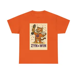 Clemson- Zyn and Win Unisex Tee - College Football Fan Apparel, Game Day Outfit, Sports Team Clothing, ZYN, ACC, Clemson University Cotton Fabric Top Knit Knitted Medium Ribbed