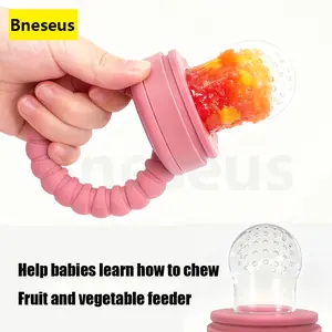 Baby Nutritional Feeding Bottle with Silicone Bite Pad and Fruit Vegetable Mesh Bag, Ideal Mother and Baby Gift for Halloween Thanksgiving Christmas