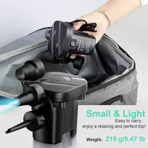 Electric Air Pump - Quick-Fill Portable AC110-120V Pump for Inflatables, Mattresses, Cushions, Pool Floats & More, 3 Nozzle Sizes, Low Noise, Compact & Lightweight, Ideal for Travel & Home Use