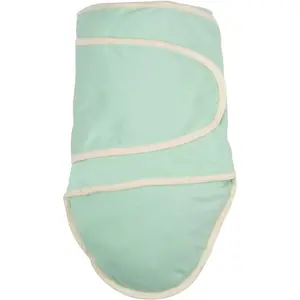 Miracle Blanket  Green With Beige Trim Baby Swaddle Blanket