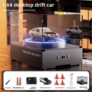 1:64 Scale 2.4G Full Proportional 4WD RC Drift Car, Mini Pocket Desktop Racer, Electric Remote Control Toy for Kids, Ideal Birthday Gift for Boys